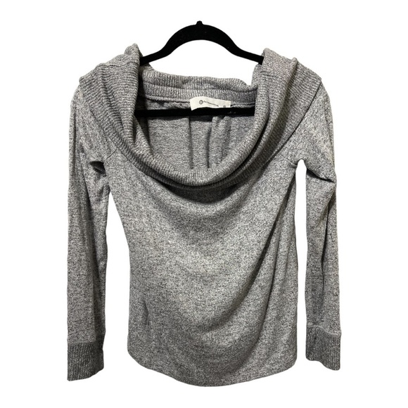 The Impeccable Pig Gray Long Sleeve Off Shoulder Sweater Size M - Picture 1 of 4